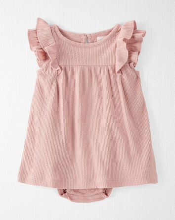 Pointelle-Knit Bodysuit Dress Made with Organic Cotton, 