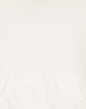 Toddler French Terry Eyelet Hoodie - Cream, 