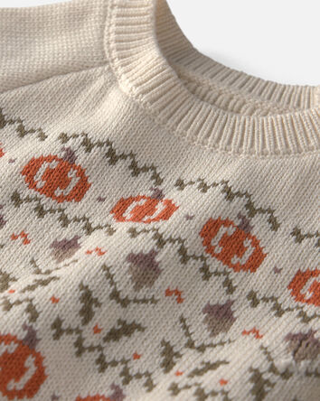 Tout-petit - Chandail tricot motif jacquard en coton biologique, 