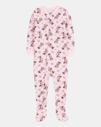Baby Disney&copy; Minnie Mouse Snug Fit Cotton Footie 1-Piece Pyjamas - Pink, 