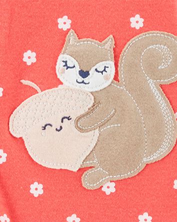 1-Piece Squirrel 100% Snug Fit Cotton Footie Pyjamas, 