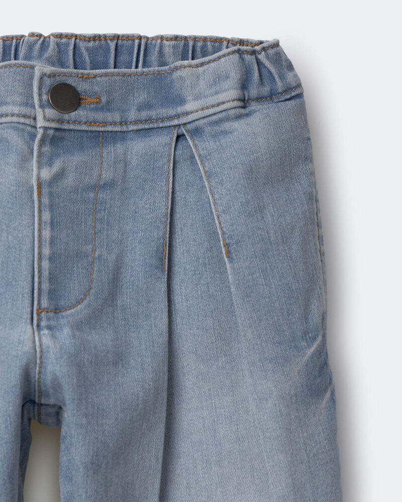 Tout-petit - Pantalon &agrave; revers et poches en denim - Bleu, image 7 sur 7 diapositives