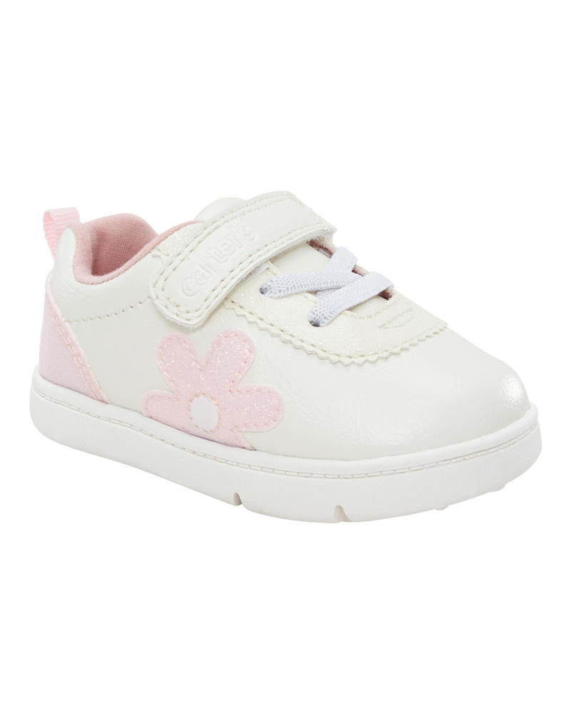  Every Step® First Walker  Flower Casual Sneakers - White, image 1 of 7 slides