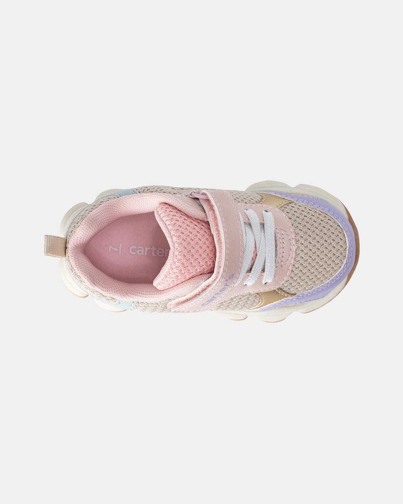 Toddler Girl Athletic Sneakers - White/Pink, image 4 of 6 slides