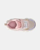 Toddler Girl Athletic Sneakers - White/Pink, image 4 of 6 slides