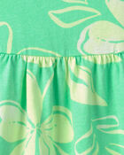 B&eacute;b&eacute; fille - Robe sans manches &agrave; motif de fleurs tropicales - Vert, image 3 sur 3 diapositives