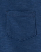 Toddler Boy French Terry Pocket T-Shirt - Blue, image 3 of 4 slides