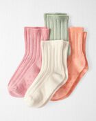 Tout-petit fille - 4 paires de chaussettes antidérapantes fabriquées à partir de coton biologique, image 1 sur 3 diapositives