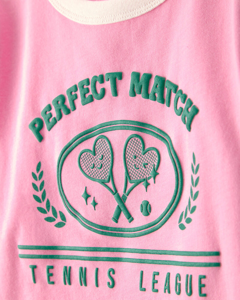 Girls 'Perfect Match' Tennis Active Top - Pink, image 2 of 4 slides