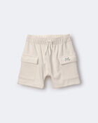 Toddler Boy Cargo Short with Pockets - Cream, image 2 of 7 slides