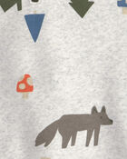 Tout-petit gar&ccedil;on - Ensemble 2 pi&egrave;ces haut &agrave; motif renard et pantalon en molleton &agrave; renard &ndash; Gris/Vert, image 4 sur 4 diapositives