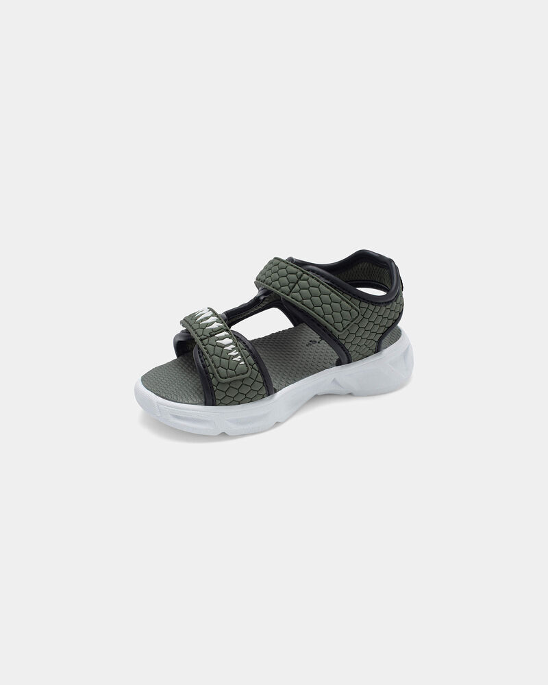 Tout-petit gar&ccedil;on - Sandales clignotantes, alligator - Vert, image 6 sur 6 diapositives