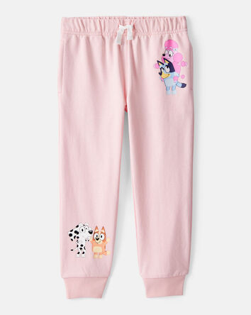 Toddler Girl Bluey French Terry Drawstring Joggers - Pink, 