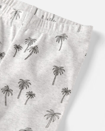 Kid 2-Piece Organic Cotton Pyjamas in Palm Trees, 