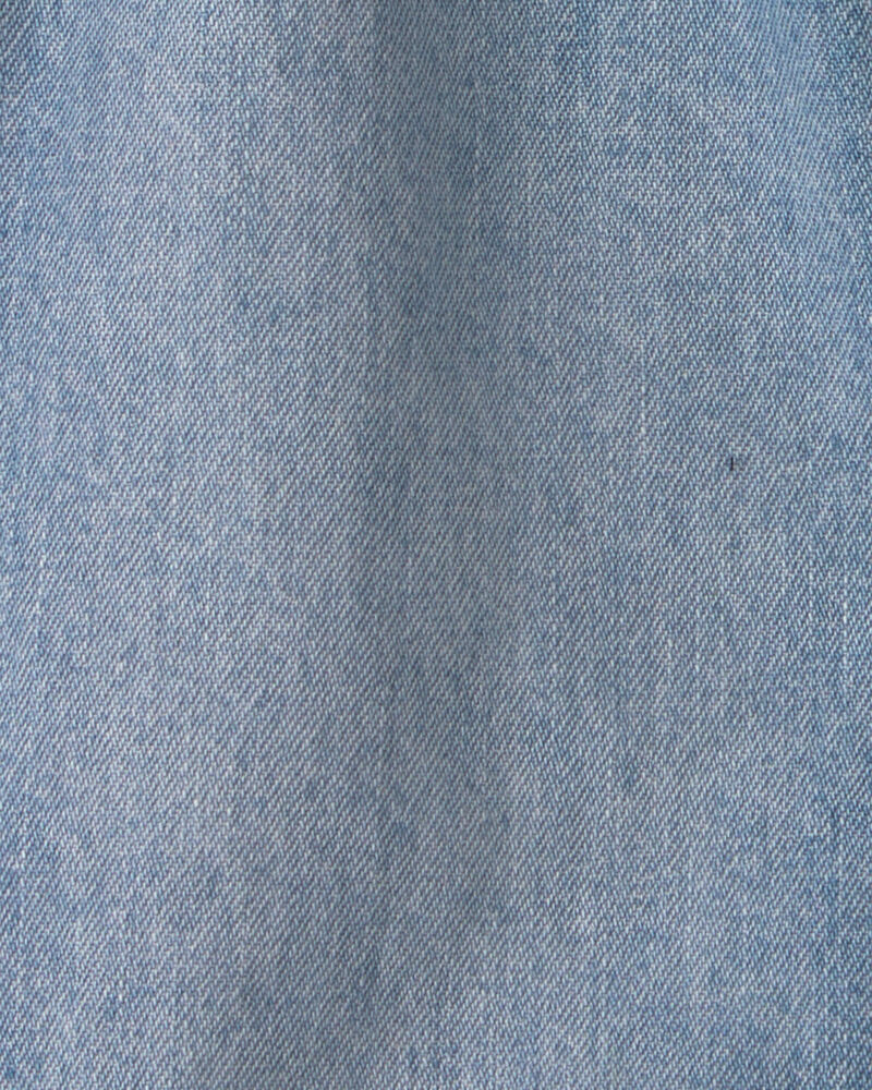 Baby Girl Denim Shortall - Blue, image 3 of 4 slides