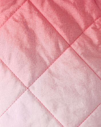 Girls Ombre Puffer Vest - Pink, 