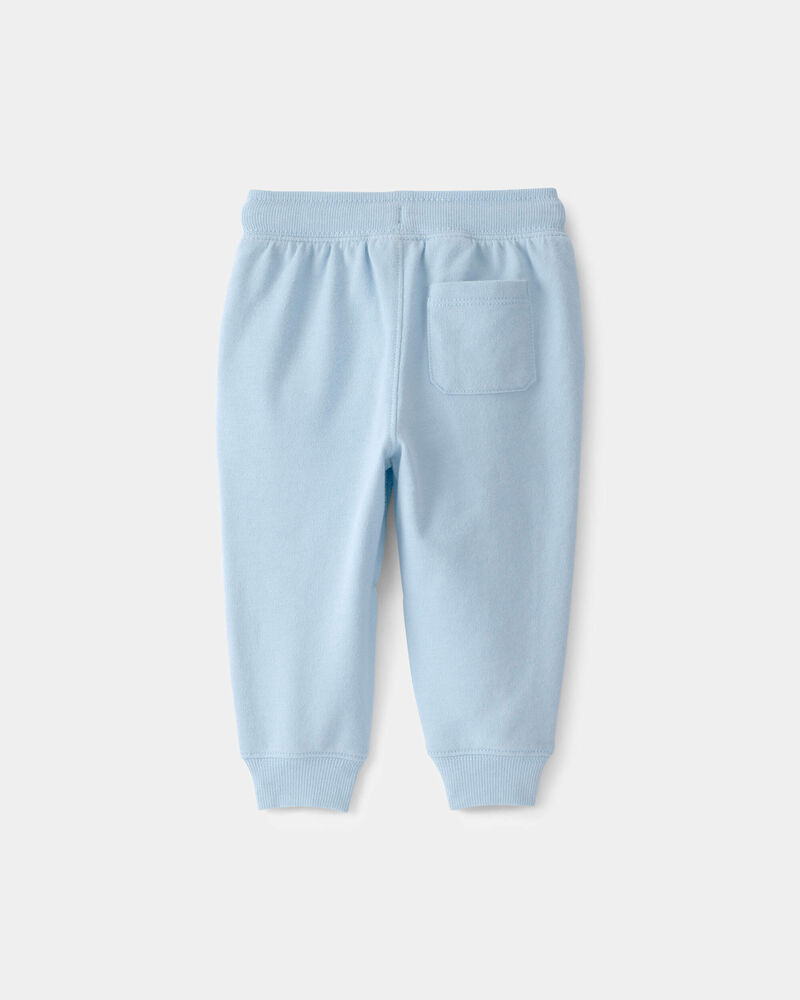 Baby Boy French Terry Joggers - Blue, image 3 of 5 slides