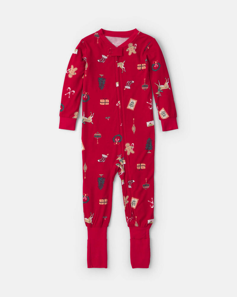Baby 1-Piece Christmas PurelySoft&trade; Snug Fit Pyjama - Red, image 3 of 10 slides