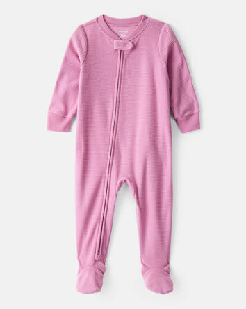 Toddler Girl Fleece Long-Sleeve Snug Fit 1-Piece Pyjamas - Pink, 