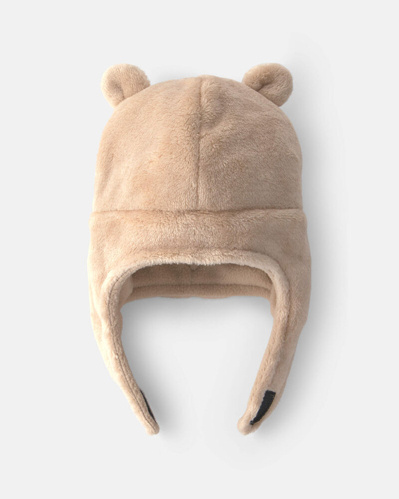 Gar&ccedil;ons - Ensemble tuque et mitaines en velboa Kombi - Beige, image 2 sur 2 diapositives