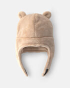 Gar&ccedil;ons - Ensemble tuque et mitaines en velboa Kombi - Beige, image 2 sur 2 diapositives