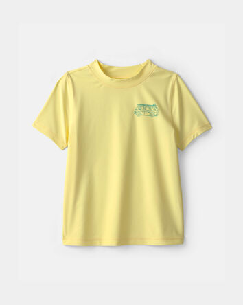 Boys Van Solid Short-Sleeve Rashguard - Yellow, 