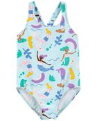 Mermaid 1-Piece Swimsuit, image 1 of 4 slides