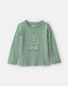 Toute-petit fille - T-shirt manches longues &agrave; imprim&eacute; tour Eiffel &laquo;Ma petite ch&eacute;rie&raquo; - Vert, image 1 sur 2 diapositives