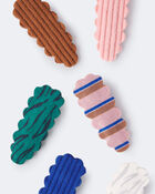 Toddler Girl 6-Pack Scalloped Hair Clips, image 2 of 3 slides