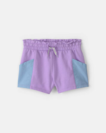 Toddler Girl French Terry Shorts - Purple/Blue, 