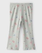 Baby Girl Butterfly Flare Pull-On Stretch Leggings - Green, image 2 of 4 slides