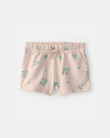 Baby Boy Pickleball French Terry Shorts - Brown, 