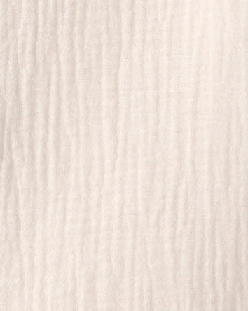 Girls Gauze Short-Sleeve Top - Cream, 