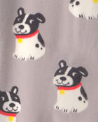 Toddler Boy 1-Piece Dog DreamPlush Snug Fit Footed Pyjama - Grey, image 3 of 4 slides