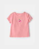 Toddler Girl Fruit Short-Sleeve Loose Fit 2-Piece pyjama Set - Pink, image 2 of 6 slides
