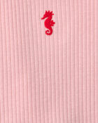 Baby Girl 3-Piece Headband, Top & Chambray Short Set - Pink, image 5 of 6 slides