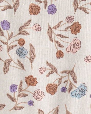 Baby Girl Floral Sleeveless Romper - White, 