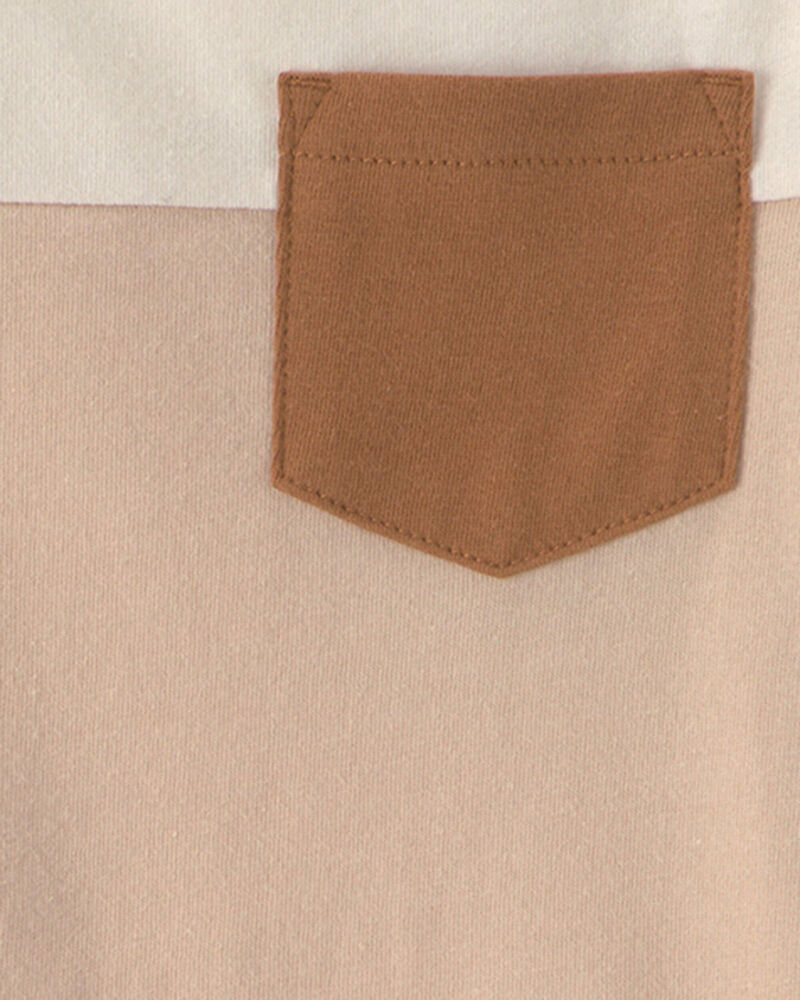 B&eacute;b&eacute; gar&ccedil;on - T-shirt manches courtes aux couleurs contrast&eacute;es - Beige/Ivoire, image 2 sur 2 diapositives