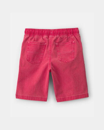 Boys Washed Shorts - Red, 