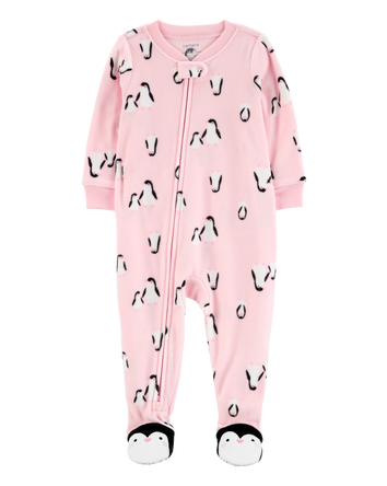 Toddler 1-Piece Penguin Fleece Footie Pyjamas, 