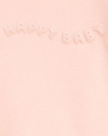 Bébé Chandail en jersey bouclette Happy baby - Rose, 