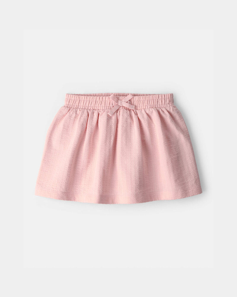 Toddler Girl Seersucker Skort - Pink, image 1 of 4 slides
