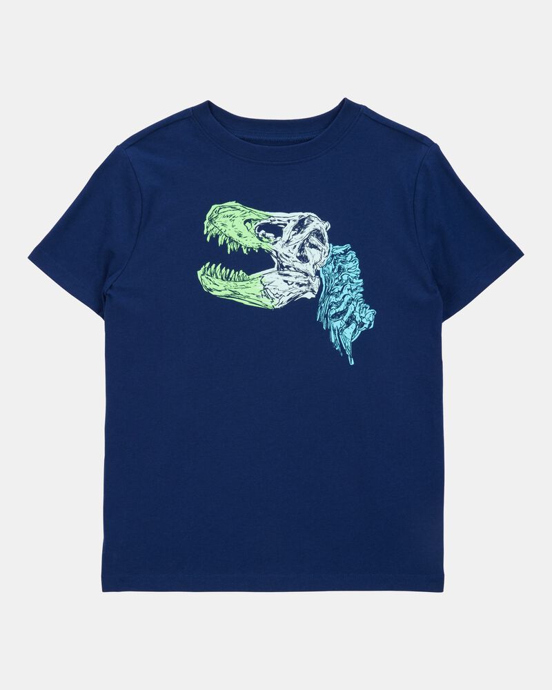 Boys Dinosaur Short-Sleeve Graphic Tee - Navy, image 1 of 3 slides
