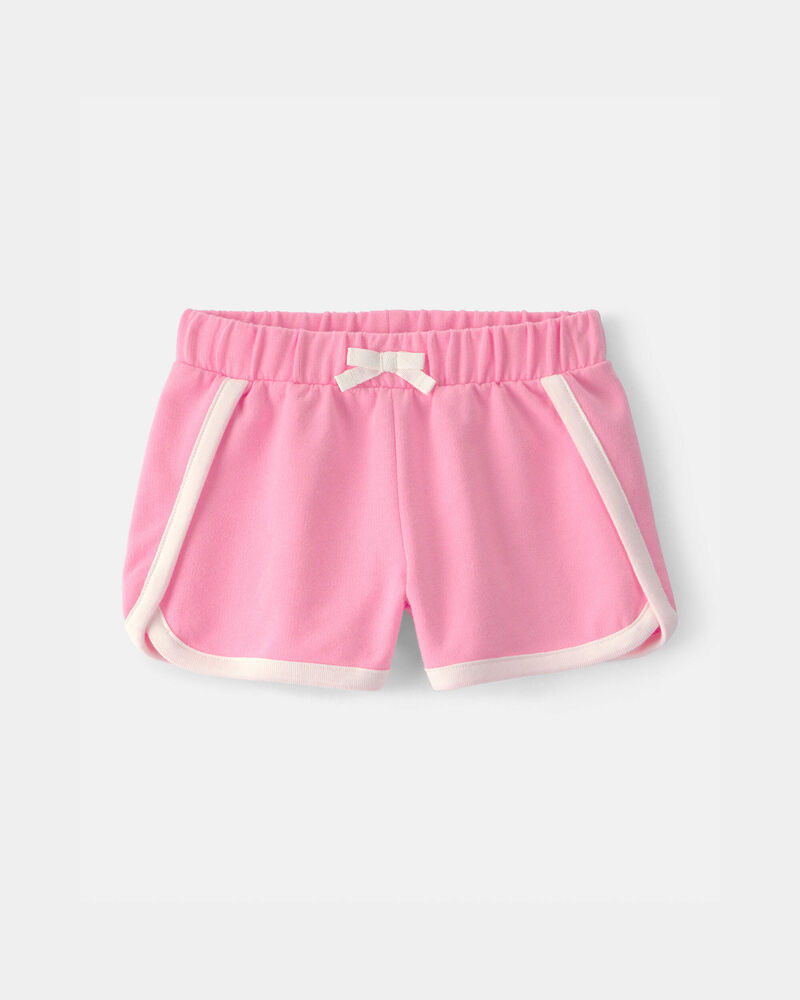 Toddler Girl French Terry Athletic Shorts - Pink, image 1 of 4 slides