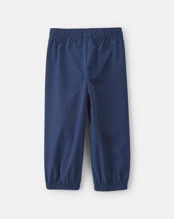 Toute-petite fille - Pantalon de jogging en popeline et boucle aux chevilles - Bleu marine, 