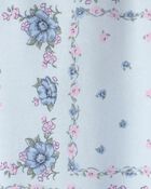 Filles - Pantalon de jogging en tricot avec cordon de serrage, floral - Bleu, image 3 sur 3 diapositives