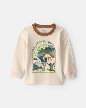 Baby Boy 'Get Outside' Long-Sleeve Graphic Tee - Ivory, 