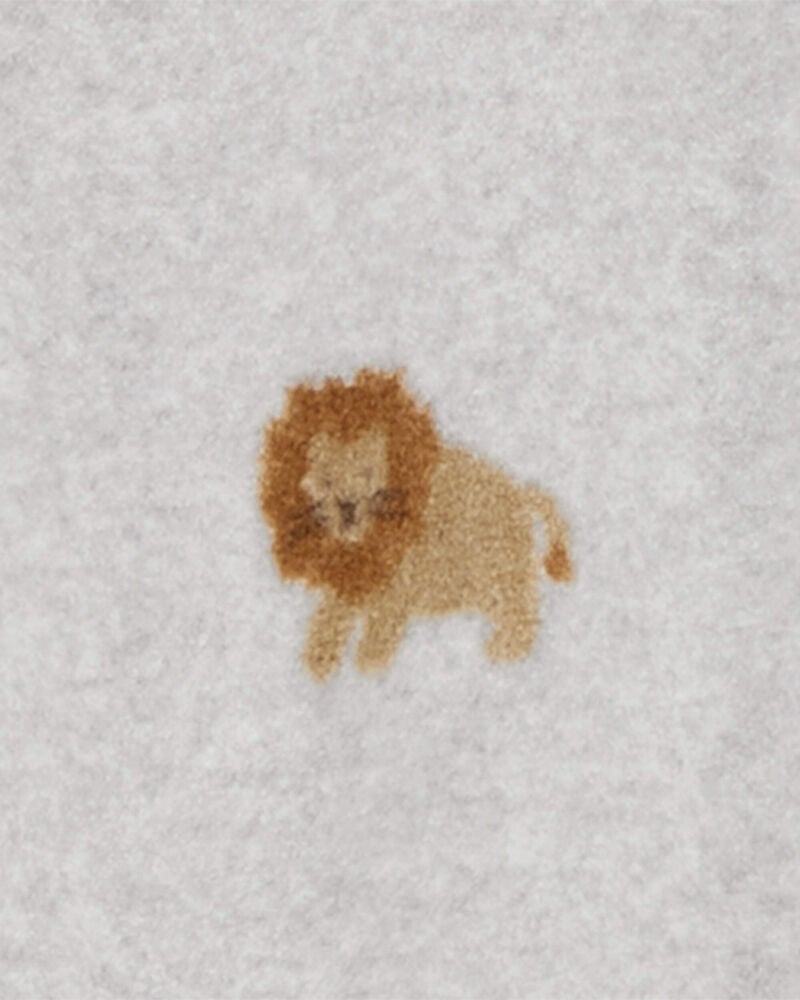 Baby 1-Piece Lion Fleece Footie Pyjamas, image 3 of 5 slides