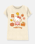 Girls Hello Kitty Short-Sleeve Graphic Tee - Oatmeal, image 1 of 2 slides