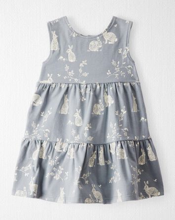 Baby Organic Cotton Bunny-Print Dress, 